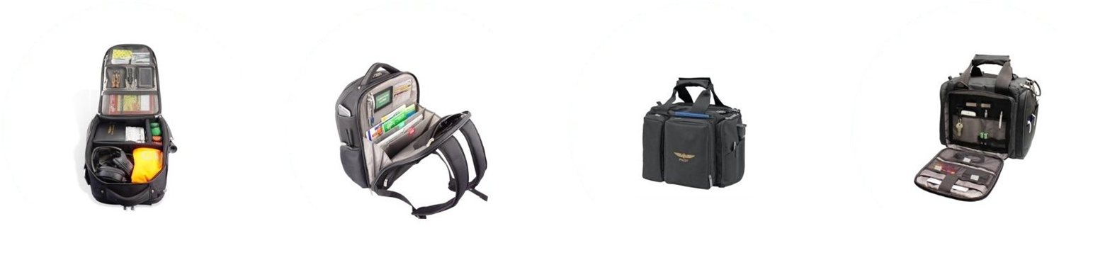 Pilot flight bags and backpacks at the SAC Shop pilot shop in Riyadh